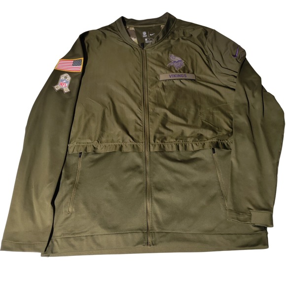 Nike Minnesota Vikings Salute to Service Sideline Jacket Mens XL Green